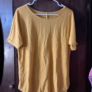LOFT Women's Mustard Short Sleeve Tee